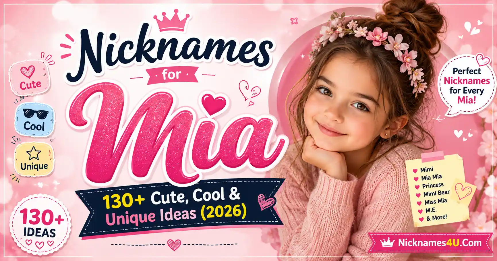 Nicknames for Mia 130+ Cute, Cool & Unique Ideas (2026)🌸