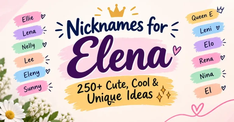 Nicknames for Elena 250+ Cute, Cool & Unique Ideas ✨