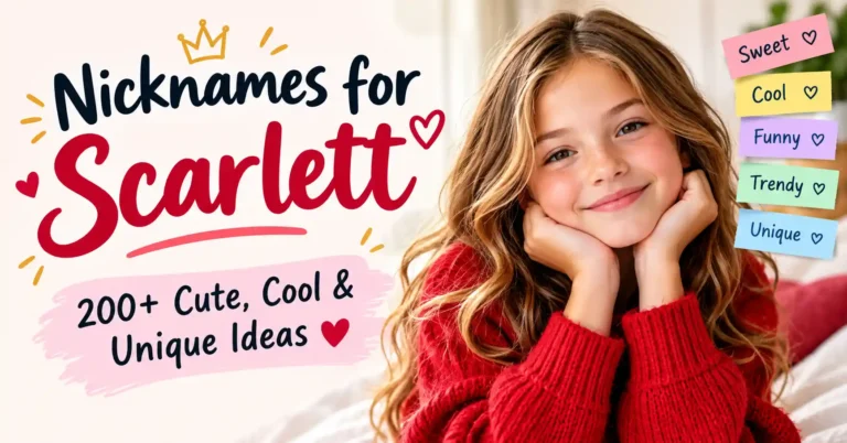 Nicknames for Scarlett 200+ Cute, Cool & Unique Ideas ❤️